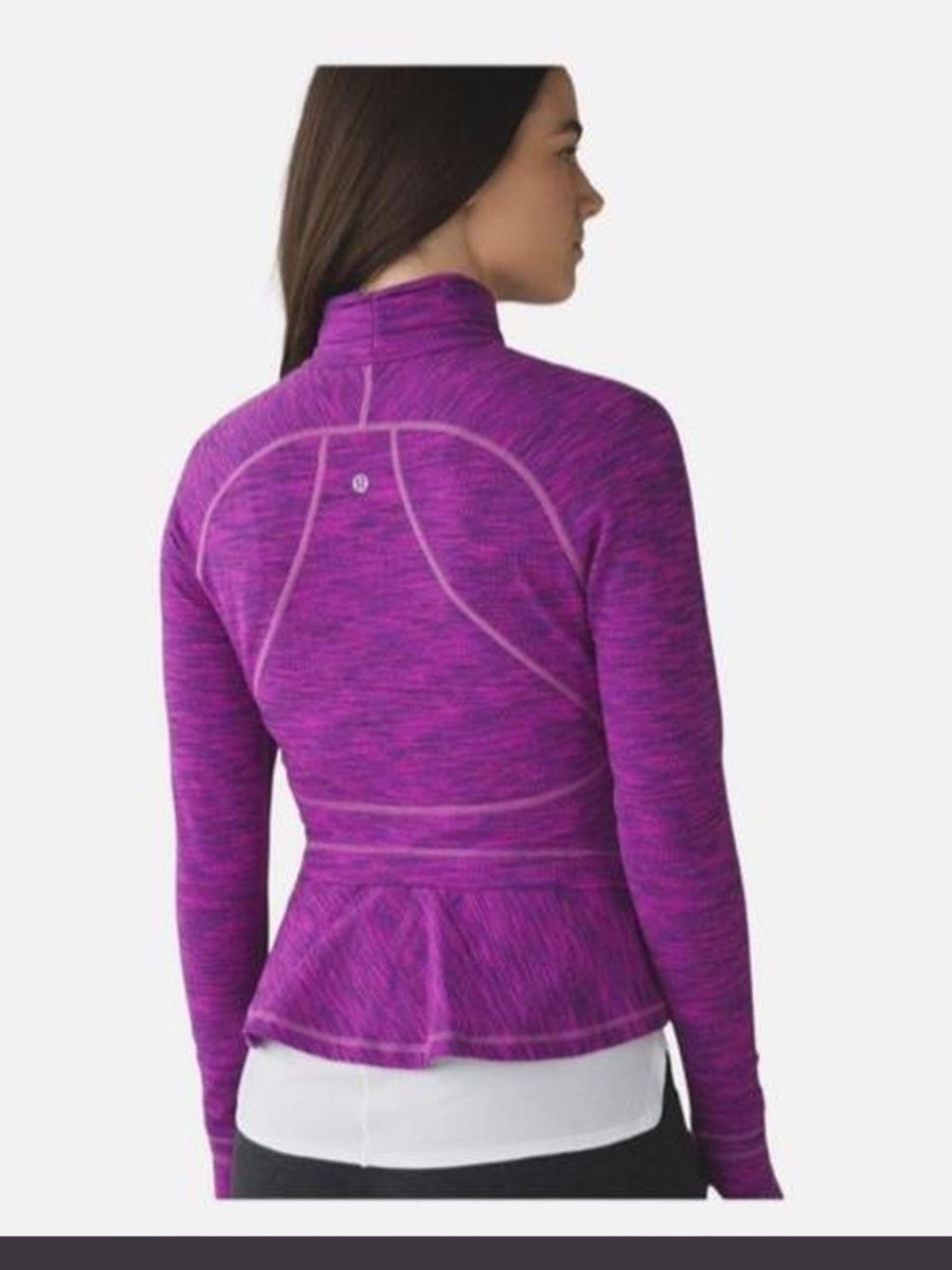 Vintage Lululemon Hustle In Your Bustle Jacket Space Dye Tender Violet Raspberry
